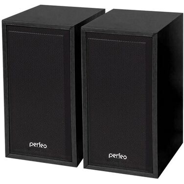 Колонки Perfeo "Cabinet" 2.0, мощность 2х3 Вт (RMS), чёрн дерево, USB