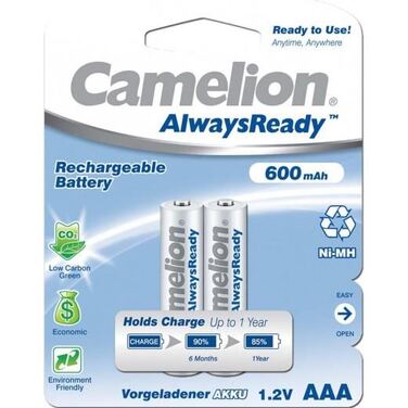 Аккумулятор Camelion R03 (AAA)-600mAh Always Ready