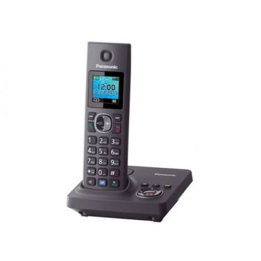 Радиотелефон Panasonic Dect KX-TG7861RUH серый металлик автооветчик