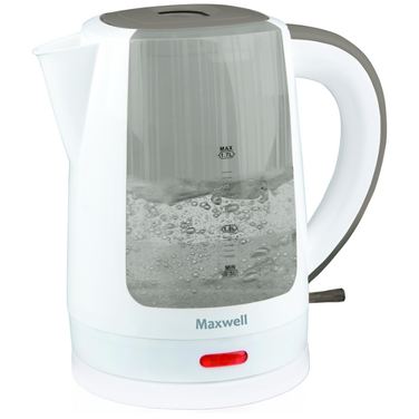 Чайник Maxwell MW-1059-GY белый 1.7л. 2200Вт