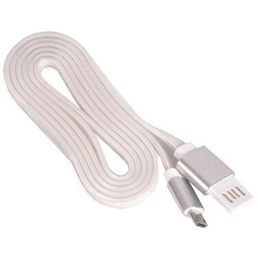Кабель USB 2.0 A -> Lightning, 1м, серебристый металлик, силиконовый шнур, Cablexpert CC-ApUSBs1m
