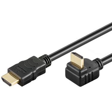 Кабель HDMI 19M/19M 3м, ver.1.4b, Г-образный разъем, позолоченные контакты, Exegate