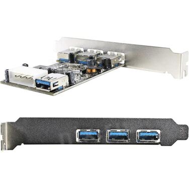 Контроллер Orient VA-3U31PE (PCI-E, 3 ext/1 int, USB 3.0, доп разъём питания, VIA VL800) Ret