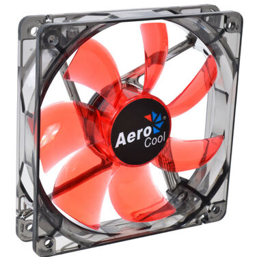 Вентилятор AeroCool Lightning Red Edition, 12см, 3+4 pin, 41.4 CFM, 1200 RPM, 22.5 dBA