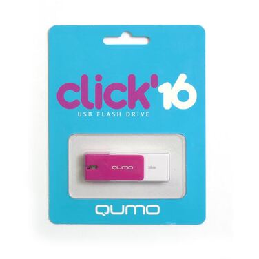 Память Flash Drive 16GB QUMO Click Violet, USB 2.0 (QM16GUD-CLK-Violet)