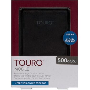 Жесткий диск внешний 500Gb HGST Touro Mobile black, USB3 (0S03797)