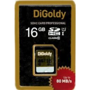 Карта памяти 16Gb DiGoldy SDHC Class10 UHS-1 (DG016GSDHC10 UHS-1)