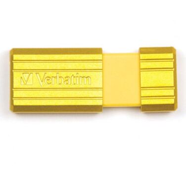 Память Flash Drive 16Gb Verbatim Store 'n' Go PinStripe желтый, USB 2.0 (49066)