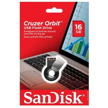 Память Flash Drive 16Gb SanDisk Cruzer Orbit USB 2.0 (SDCZ58-016G-B35)