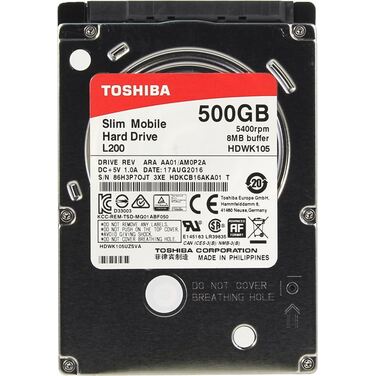 Жесткий диск 2.5" 500Gb SATA-III Toshiba L200 Slim 5400rpm 8Mb (HDWK105UZSVA)