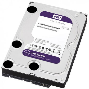 Жесткий диск 3.5" 1Tb SATA-III Western Digital Purple WD10PURX (5400-7200rpm) 64Mb
