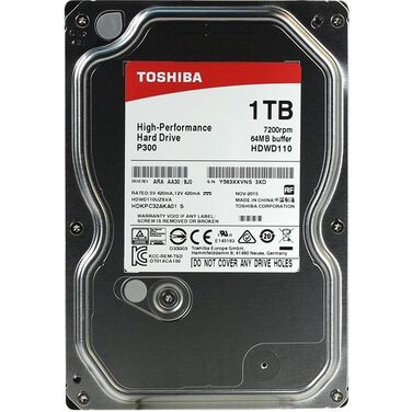 Жесткий диск 3.5" 1Tb SATA-III Toshiba HDWD110UZSVA P300 (7200rpm) 64Mb