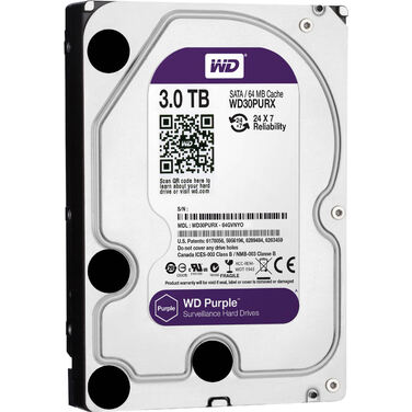 Жесткий диск 3.5" 3Tb SATA-III Western Digital Purple WD30PURX (5400-7200rpm) 64Mb