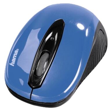 Мышь Hama AM-7300 голубой оптическая (1000dpi) беспроводная USB для ноутбука (2but)