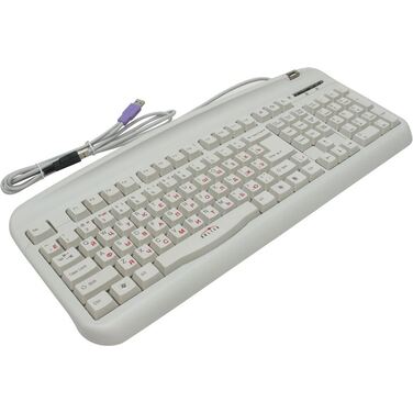 Клавиатура Oklick 300M бел (PS/2+USB)+ USB порт