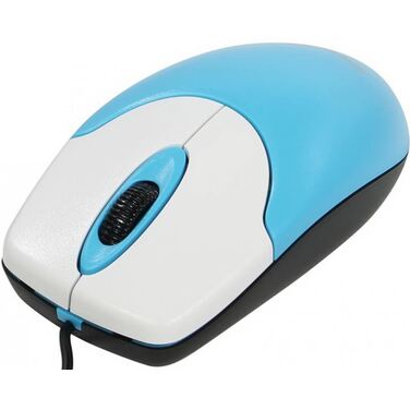 Мышь Genius NetScroll 100 V2, голубая/белая, оптическая, 1000 dpi, USB