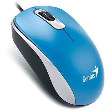 Мышь Genius DX-110, голубая, оптическая, 1000dpi, USB