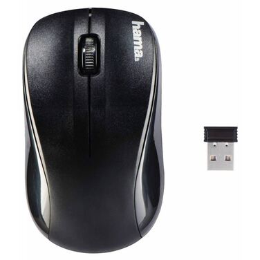 Мышь Hama AM-8100 черный оптическая (1200dpi) беспроводная USB (2but)