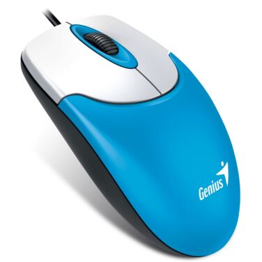 Мышь Genius NetScroll 120 V2, голубая, оптическая, 1000 dpi, USB