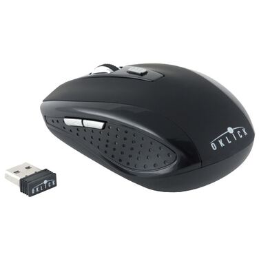 Мышь Oklick 455MW черный, оптическая, 1600dpi, беспроводная, 5but, USB (ID: 945818)