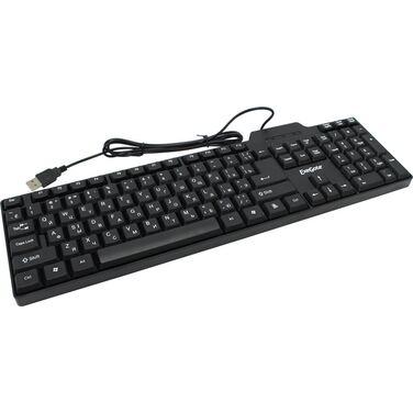 Клавиатура Exegate LY-321, <USB, черная, 104кл, Enter большой> ColorBox