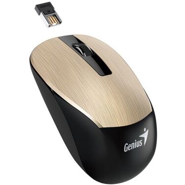Мышь Genius NX-7015 беспроводная (коричневый металлик 2.4GHz wireless, BlueEye 1200 dpi, 1xAA)