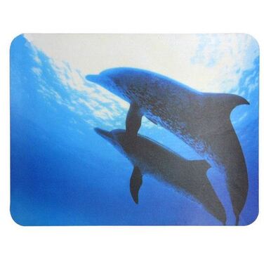 Коврик для мыши пластиковый BURO Дельфины 230*180*2 BU-M40083
