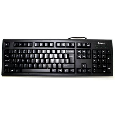 Клавиатура A4 Tech KRS-85, черный, закругленные клавиши, USB