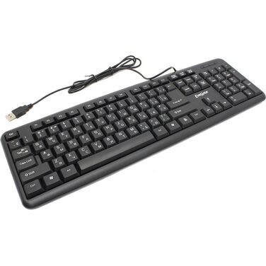 Клавиатура Exegate LY-329, <USB, черная, 104кл, Enter большой> Colorbox