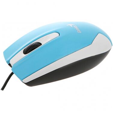 Мышь Genius DX-100X голубая/белая, оптическая 1000dpi, USB
