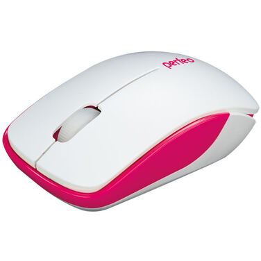 Мышь Perfeo Assorty белый/красный, беспроводная, оптическая, 3 кн, 1000 DPI, USB (PF-763-WOP-W/R)