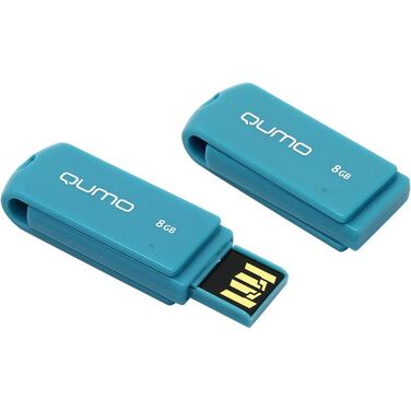 Память Flash Drive 8GB QUMO Twist Turquoise, USB 2.0 (QM8GUD-TW-Turquoise)