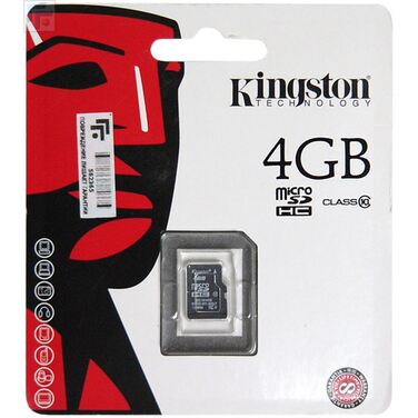 Карта памяти 4Gb Kingston micro SDHC class 10 (SDC10/4GBSP)
