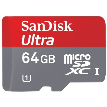 Карта памяти 64GB SanDisk microSDXC Class 10 Ultra Android (SD адаптер) UHS-I 80MB/s