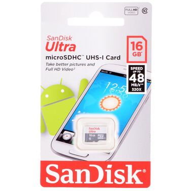 Карта памяти 16GB SanDisk Ultra microSDHC Class 10 UHS-I 48MB/s