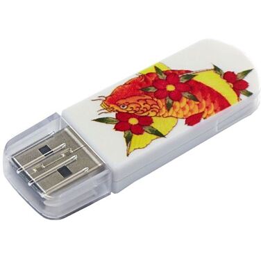Память Flash Drive 16GB Verbatim Mini Tattoo Edition, USB 2.0, Рыба (49886)