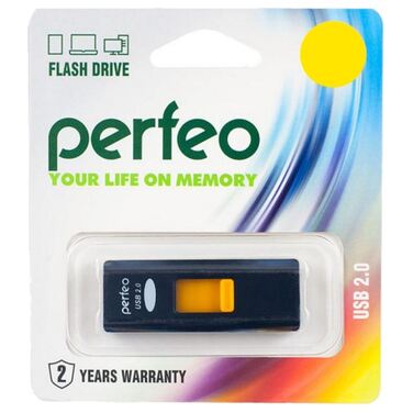 Память Flash Drive 16Gb Perfeo S02 black, USB 2.0 (PF-S02B016)