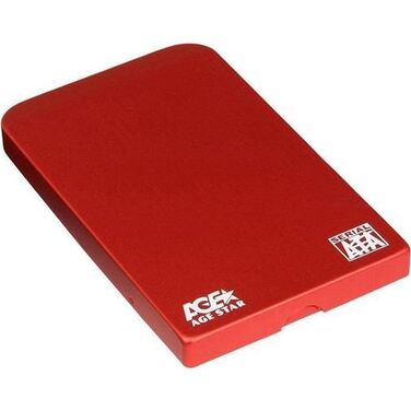 Внешний корпус AgeStar 3UB201 red, USB 3.0 to 2.5" hdd SATA