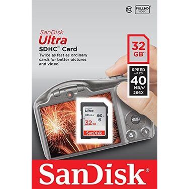 Карта памяти 32GB SanDisk Ultra SDHC UHS-I Class 10 80MB/s
