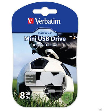 Память Flash Drive 16Gb Verbatim Mini Football Edition, USB 2.0