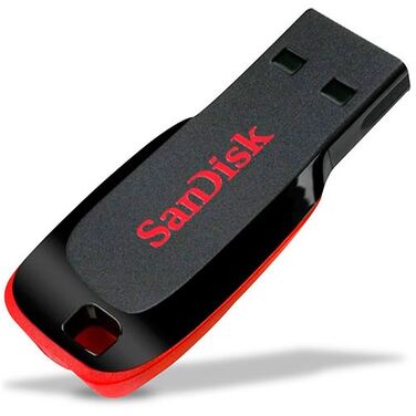 Память Flash Drive 32Gb SanDisk Cruzer Blade черный/красный, USB 2.0 (SDCZ50-032G-B35)