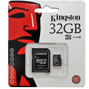 Карта памяти 32Gb Kingston microSDHC class 10 (SDC10/32GBSP)