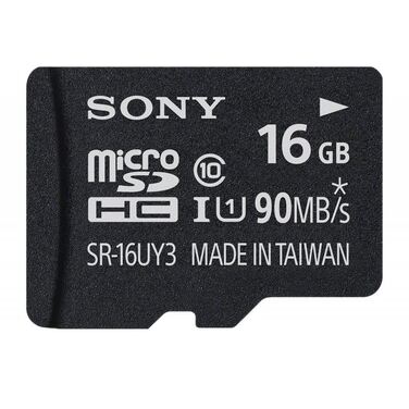 Карта памяти 16Gb Sony microSDHC UHS-I class 10 + адаптер SD 90MB/s (SR16UY3A/T)