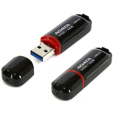 Память Flash Drive 64Gb A-Data DashDrive UV150, черный/красный USB3.0 (AUV150-64G-RBK)