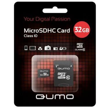 Карта памяти 32Gb QUMO microSDHC class10 + Adapter SD (QM32MICSDHC10)