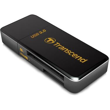 Картридер Transcend RDF5, SD/microSD, USB 3.0, Черный
