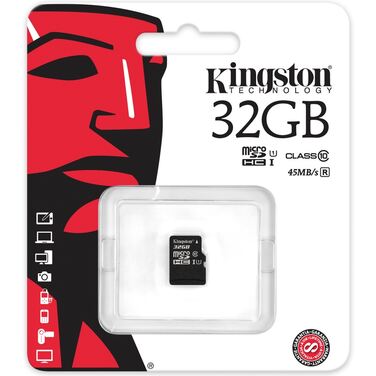 Карта памяти 32GB Kingston microSDHC Class 10 UHS-I 45MB/s