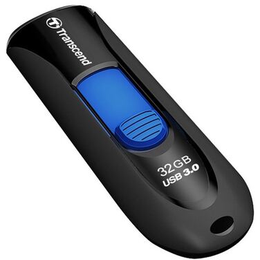 Память Flash Drive 32Gb Transcend JetFlash 790, USB 3.0, Черный/Синий