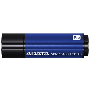 Память Flash Drive 64Gb A-Data S102PRO синий алюминий USB3.0 (AS102P-64G-RBL)