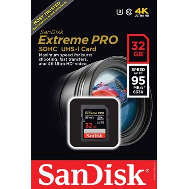Карта памяти 32GB SanDisk Extreme SDHC UHS-I Class 10 U3 90Mb/s (SDSDXNE-032GGNCIN)